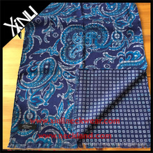Paisley Geometrical Reversible Printed Scarf for Men in Blue Green Hand Made Scarf